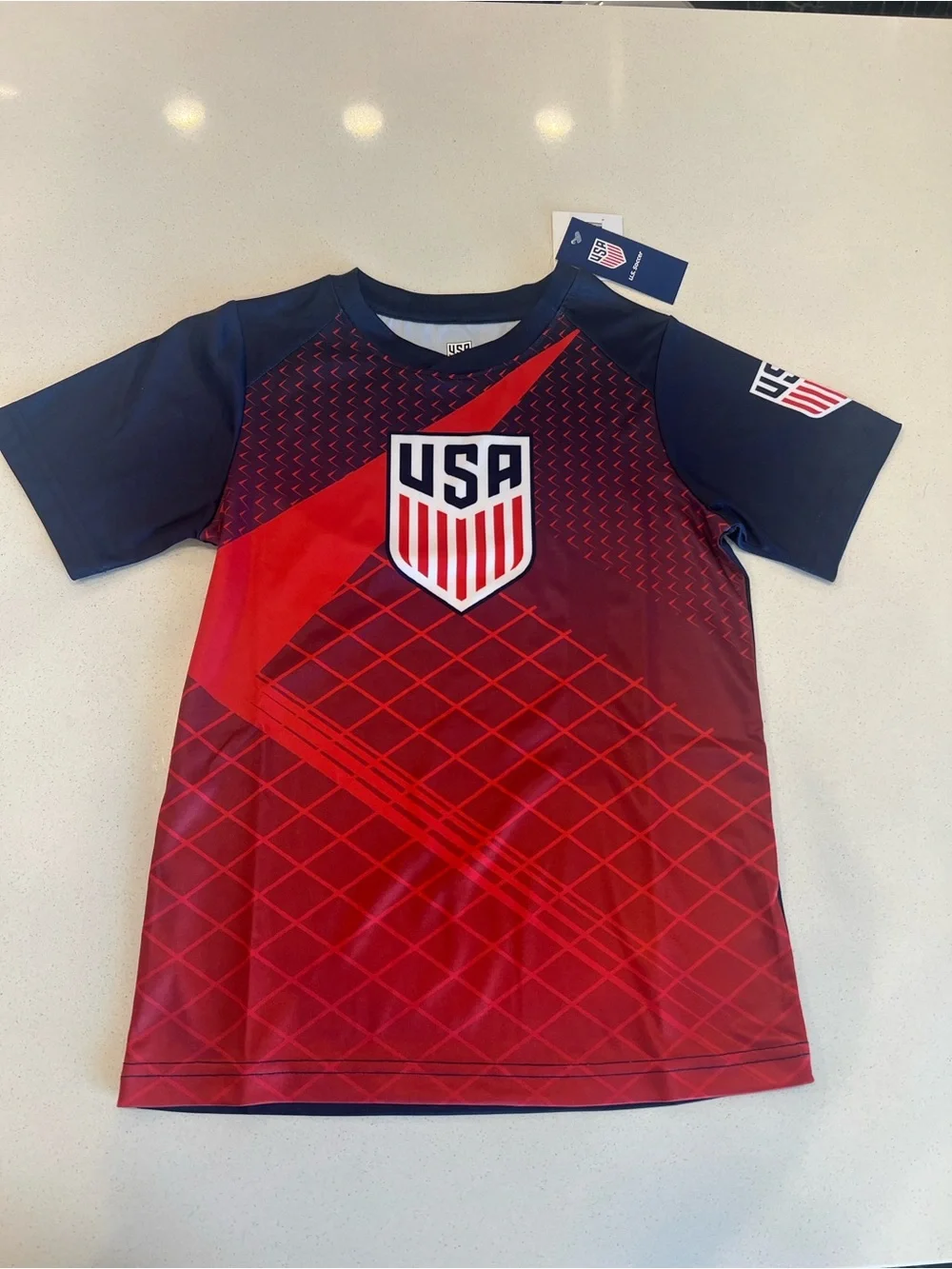 USA Kids Red & Navy Graphic Performance Jersey